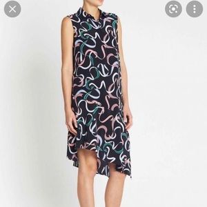 Equipment Tira ribbon asymmetrical hem dress. Worn once. Size XS. Silk